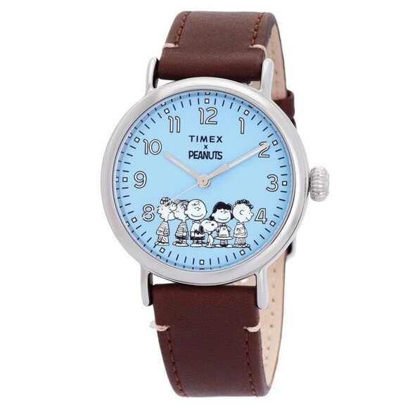 NWT Authentic Timex Standard x Peanuts Gang's All Here Quartz Blue Dial Watch - Picture 1 of 3